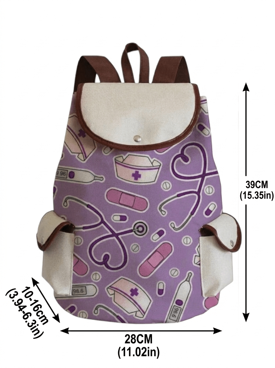 Nurse-Themed Canvas Backpacks - Nursecaresuites - Online Healthcare Boutiquebackpackclinical bagcna bagcute nurse gift