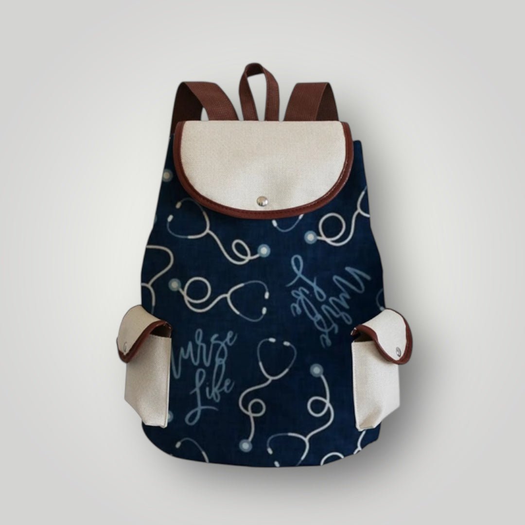 Nurse - Themed Canvas Backpacks - Nursecaresuites - Online Healthcare Boutiquebackpackclinical bagcna bagcute nurse gift