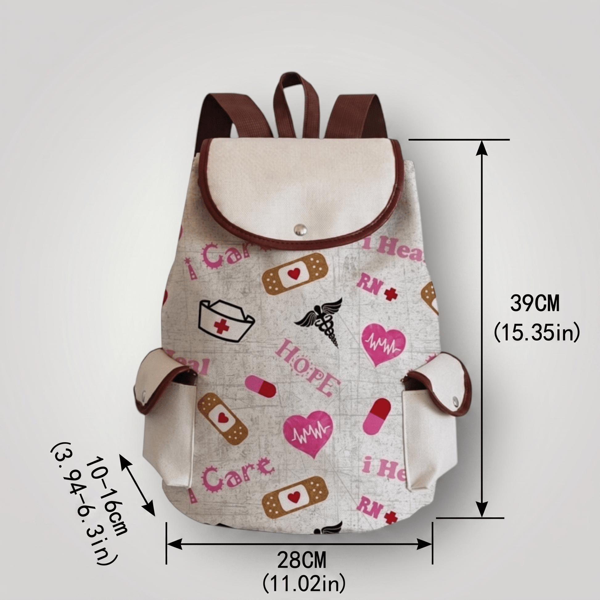 Nurse-Themed Canvas Backpacks - Nursecaresuites - Online Healthcare Boutiquebackpackclinical bagcna bagcute nurse gift