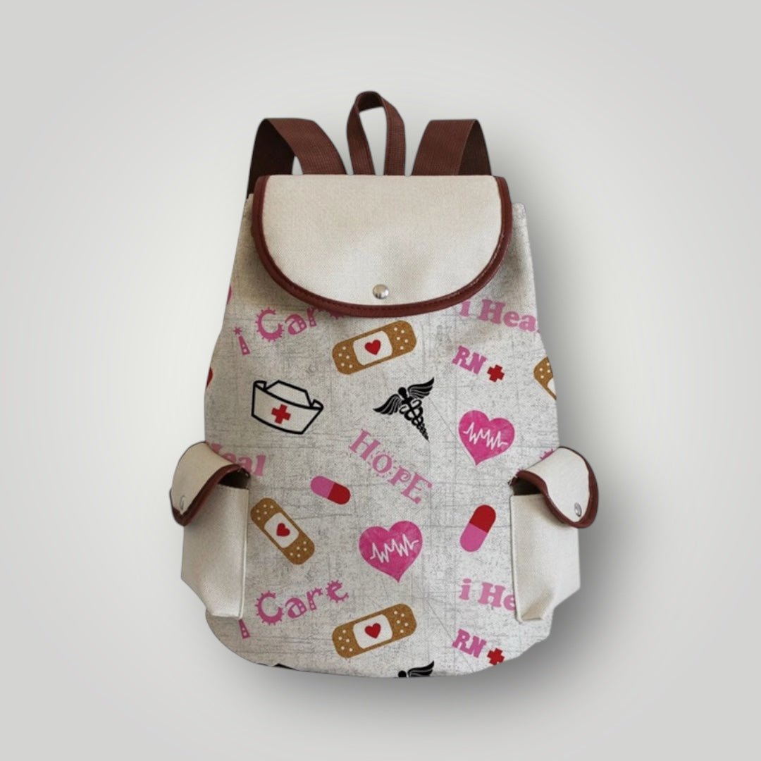 Nurse - Themed Canvas Backpacks - Nursecaresuites - Online Healthcare Boutiquebackpackclinical bagcna bagcute nurse gift