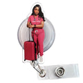On The Go Travel Nurse Badge Reel - Nursecaresuites - Online Healthcare Boutiquebadge reelacrylic badge reelaesthetic healthcare workeraesthetic nurse look