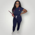 One Piece Scrub Jumpsuit - Nursecaresuites - Online Healthcare BoutiqueScrubs8 - pocket jumpsuitadjustable drawstring jumpsuitall - day comfort scrubs