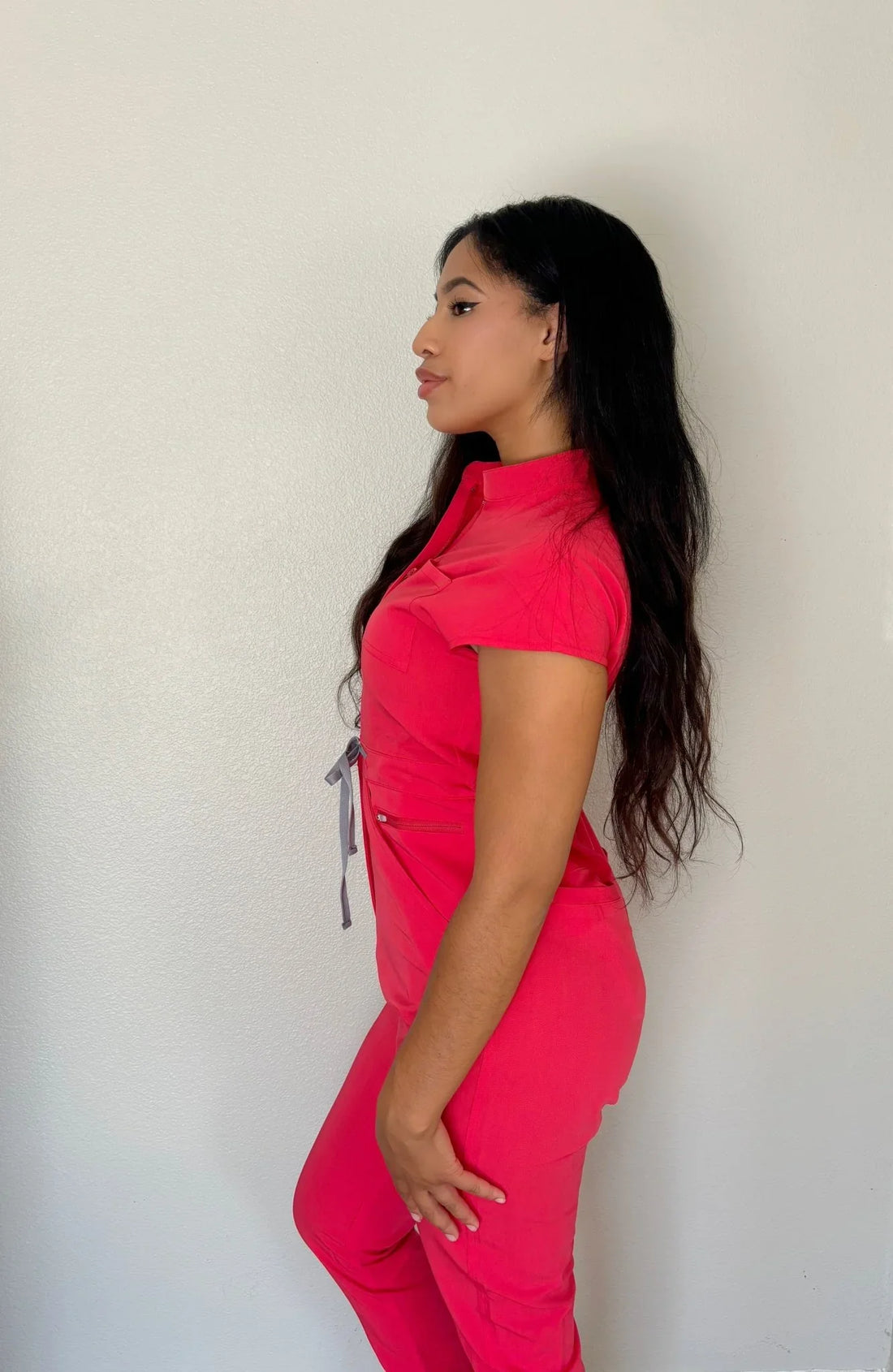 One Piece Scrub Jumpsuit - Nursecaresuites - Online Healthcare BoutiqueScrubs8 - pocket jumpsuitadjustable drawstring jumpsuitall - day comfort scrubs