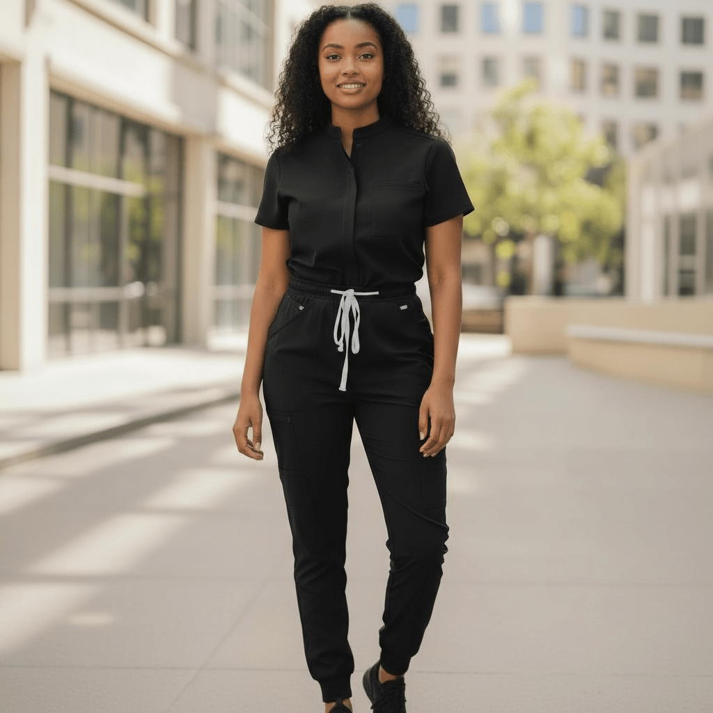 One Piece Scrub Jumpsuit - Nursecaresuites - Online Healthcare BoutiqueScrubs8 - pocket jumpsuitadjustable drawstring jumpsuitall - day comfort scrubs