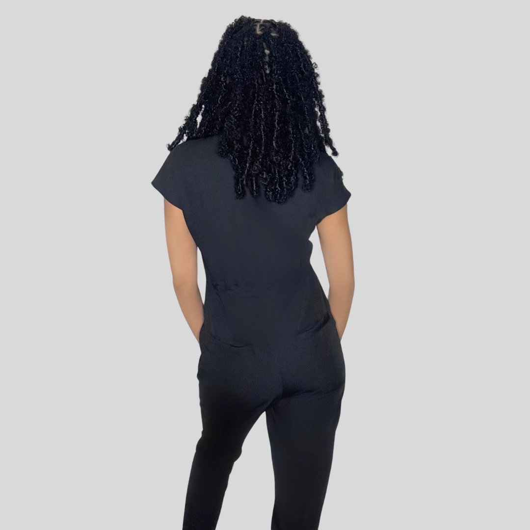 One Piece Scrub Jumpsuit - Nursecaresuites - Online Healthcare BoutiqueScrubsCnajumpsuitJumpsuit navy