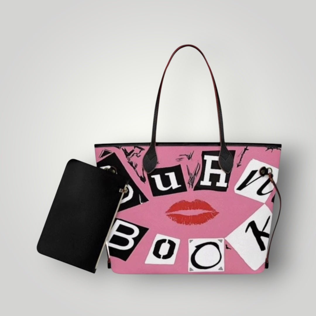 Pink Burn Book Tote Bag - Nursecaresuites - Online Healthcare BoutiqueToteclinical bageveryday totefaux leather tote