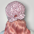 Pink Sweetheart Leopard Satin - Lined Tie Back Scrub Cap - Nursecaresuites - Online Healthcare BoutiqueScrub Capbreathable scrub capcapcute scrub caps