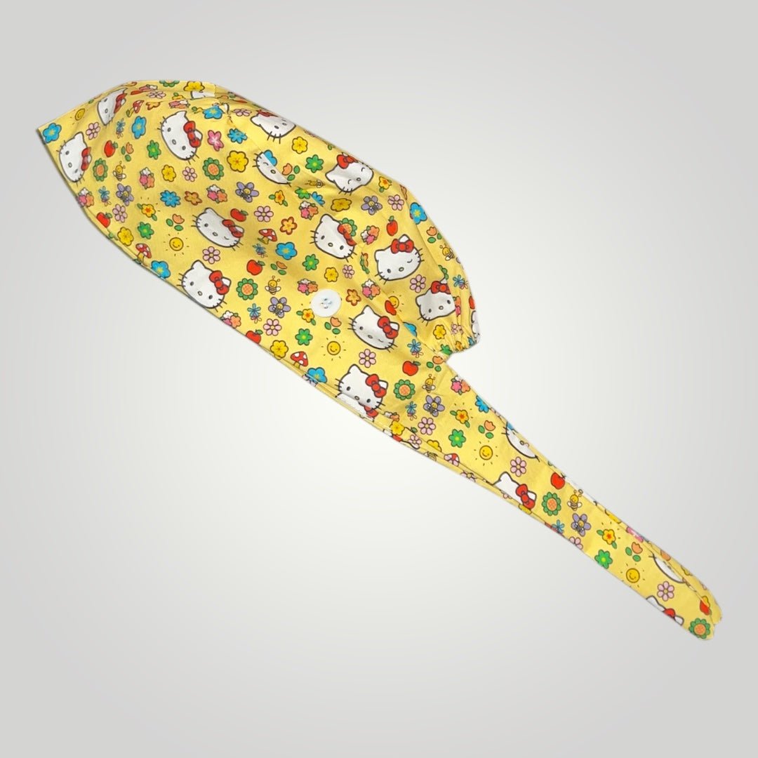 Satin - Lined Nurse Scrub Caps – Hello Kitty, Barbie & Bratz | Most Wanted Collection - Nursecaresuites - Online Healthcare BoutiqueScrub CapAdjustable Scrub CapAdjustable Tie BackBarbie Scrub Cap