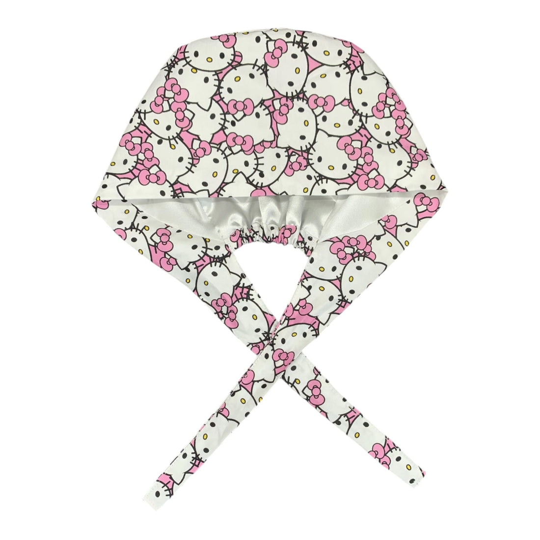 Satin - Lined Nurse Scrub Caps – Hello Kitty, Barbie & Bratz | Most Wanted Collection - Nursecaresuites - Online Healthcare BoutiqueScrub CapAdjustable Scrub CapAdjustable Tie BackBarbie Scrub Cap