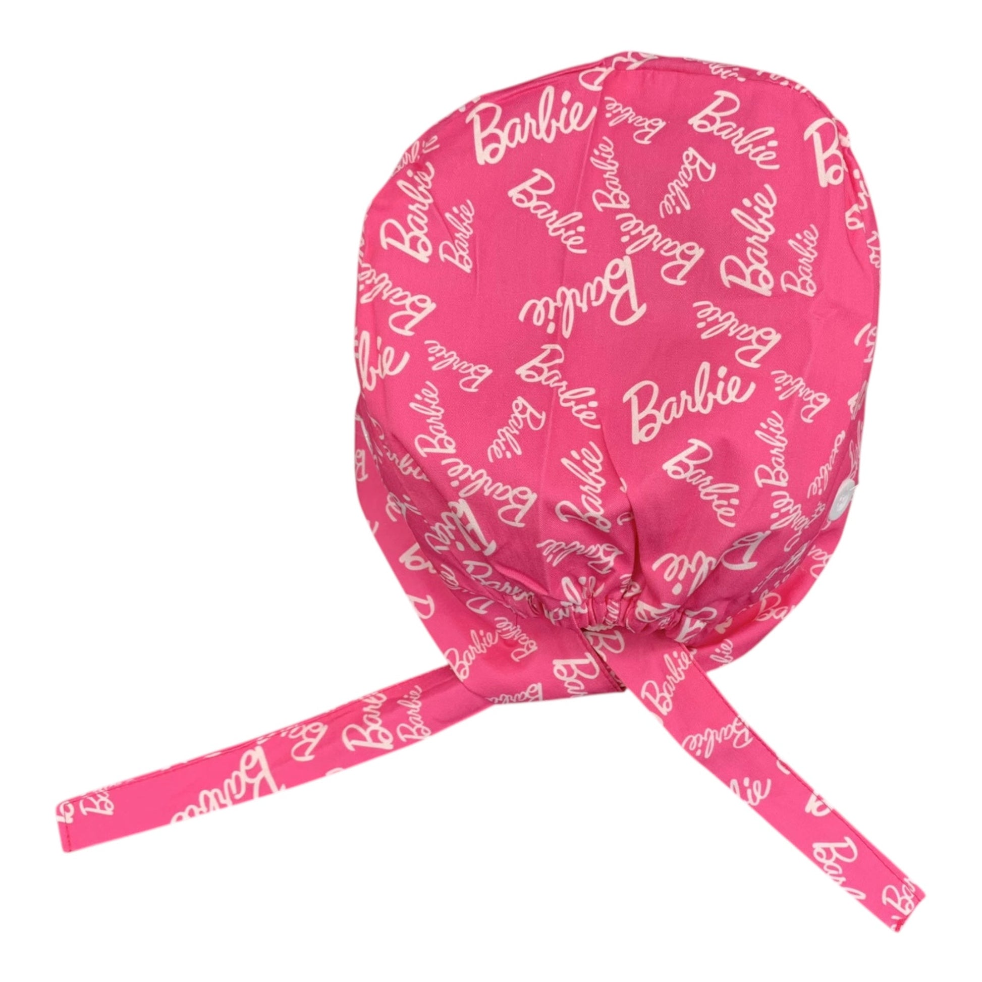 Satin - Lined Nurse Scrub Caps – Hello Kitty, Barbie & Bratz | Most Wanted Collection - Nursecaresuites - Online Healthcare BoutiqueScrub CapAdjustable Scrub CapAdjustable Tie BackBarbie Scrub Cap