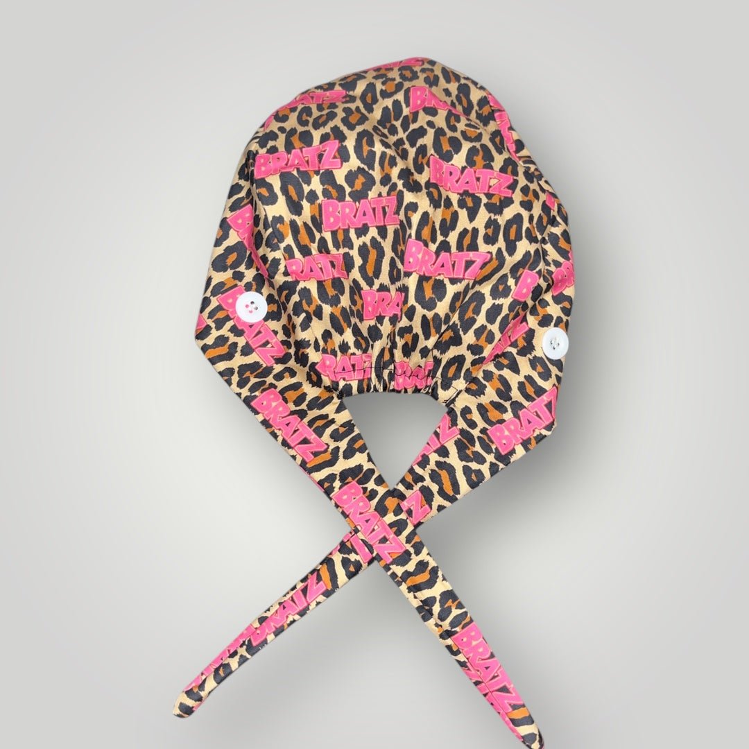 Satin - Lined Nurse Scrub Caps | Hello Kitty, Barbie & Bratz Styles - Nursecaresuites - Online Healthcare BoutiqueScrub CapAdjustable Scrub CapAdjustable Tie BackBarbie Scrub Cap