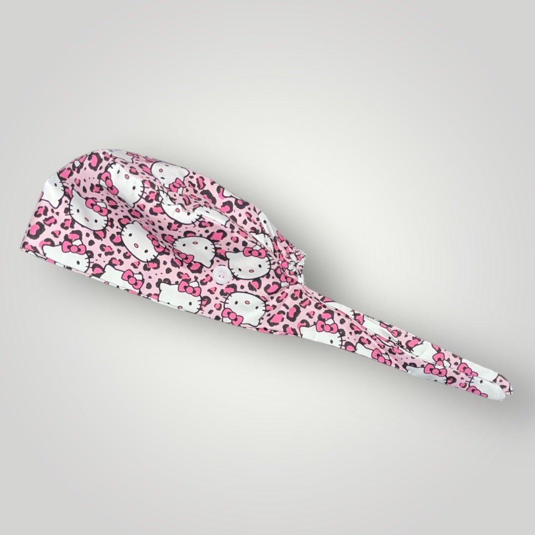 Satin - Lined Nurse Scrub Caps | Hello Kitty, Barbie & Bratz Styles - Nursecaresuites - Online Healthcare BoutiqueScrub CapAdjustable Scrub CapAdjustable Tie BackBarbie Scrub Cap