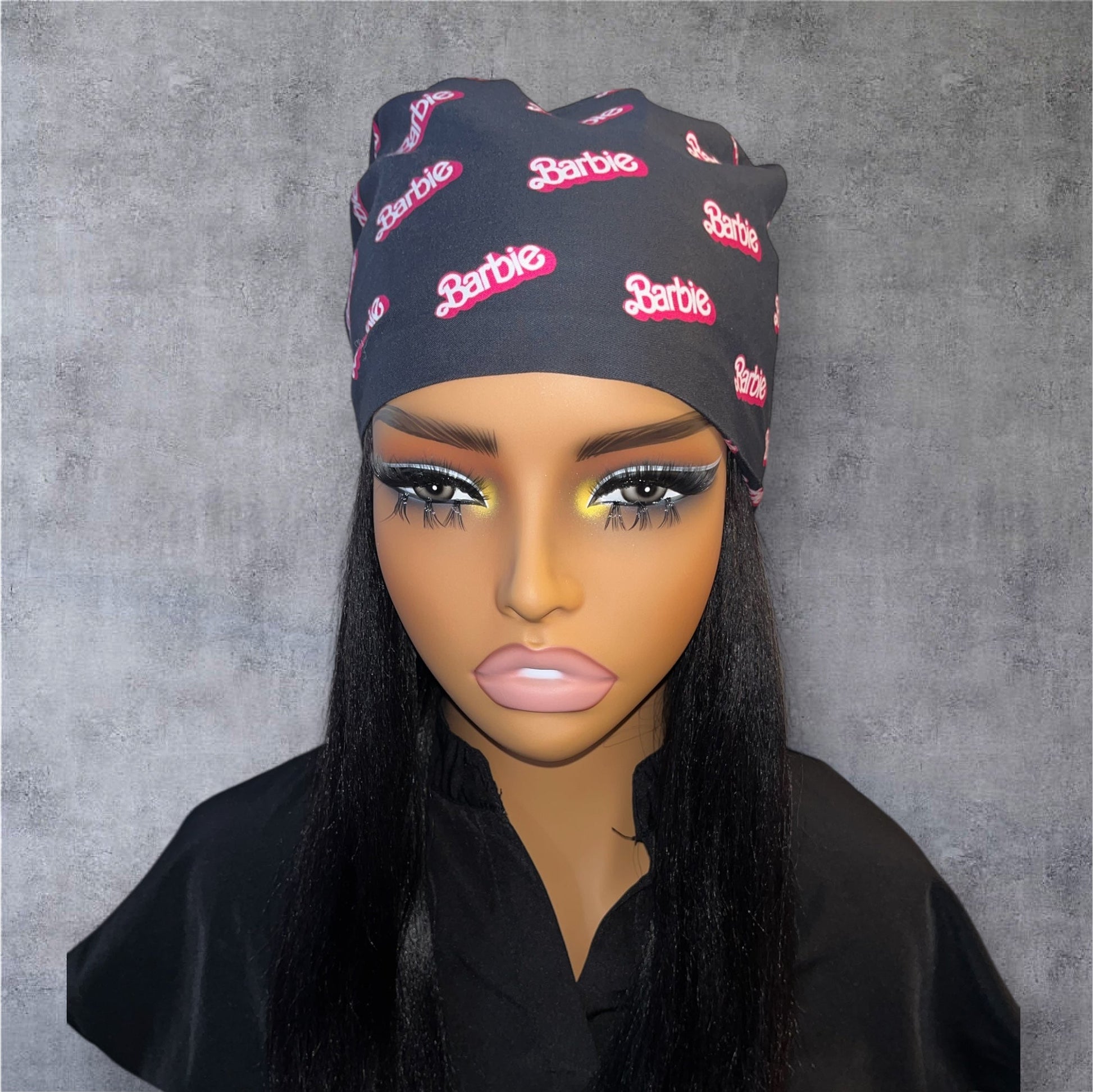 Satin - Lined Nurse Scrub Caps | Hello Kitty, Barbie, Powerpuff and Bratz Styles - Nursecaresuites - Online Healthcare BoutiqueScrub CapAdjustable Scrub CapAdjustable Tie Backaesthetic healthcare worker