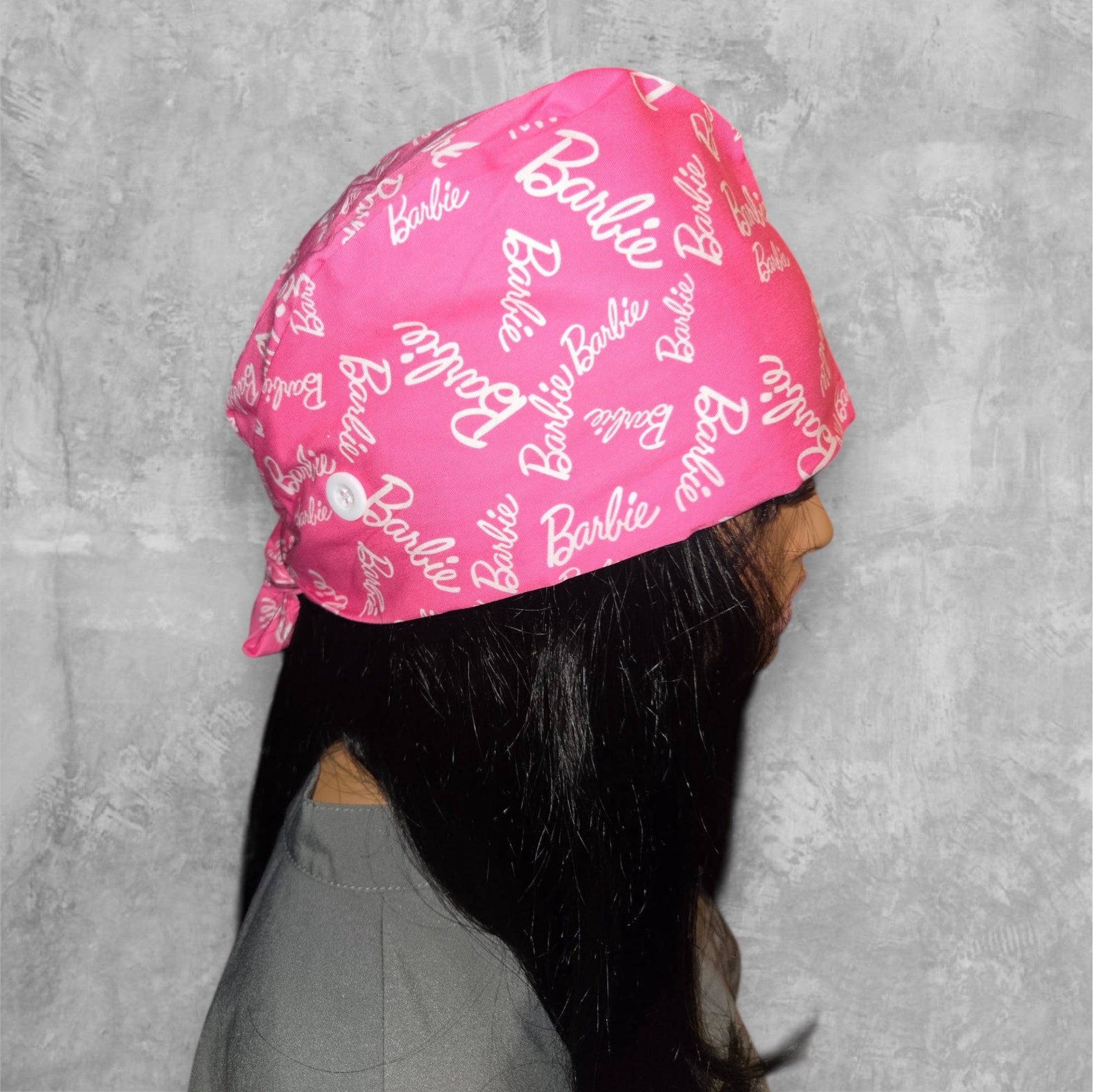 Satin - Lined Nurse Scrub Caps | Hello Kitty, Barbie, Powerpuff and Bratz Styles - Nursecaresuites - Online Healthcare BoutiqueScrub CapAdjustable Scrub CapAdjustable Tie Backaesthetic healthcare worker