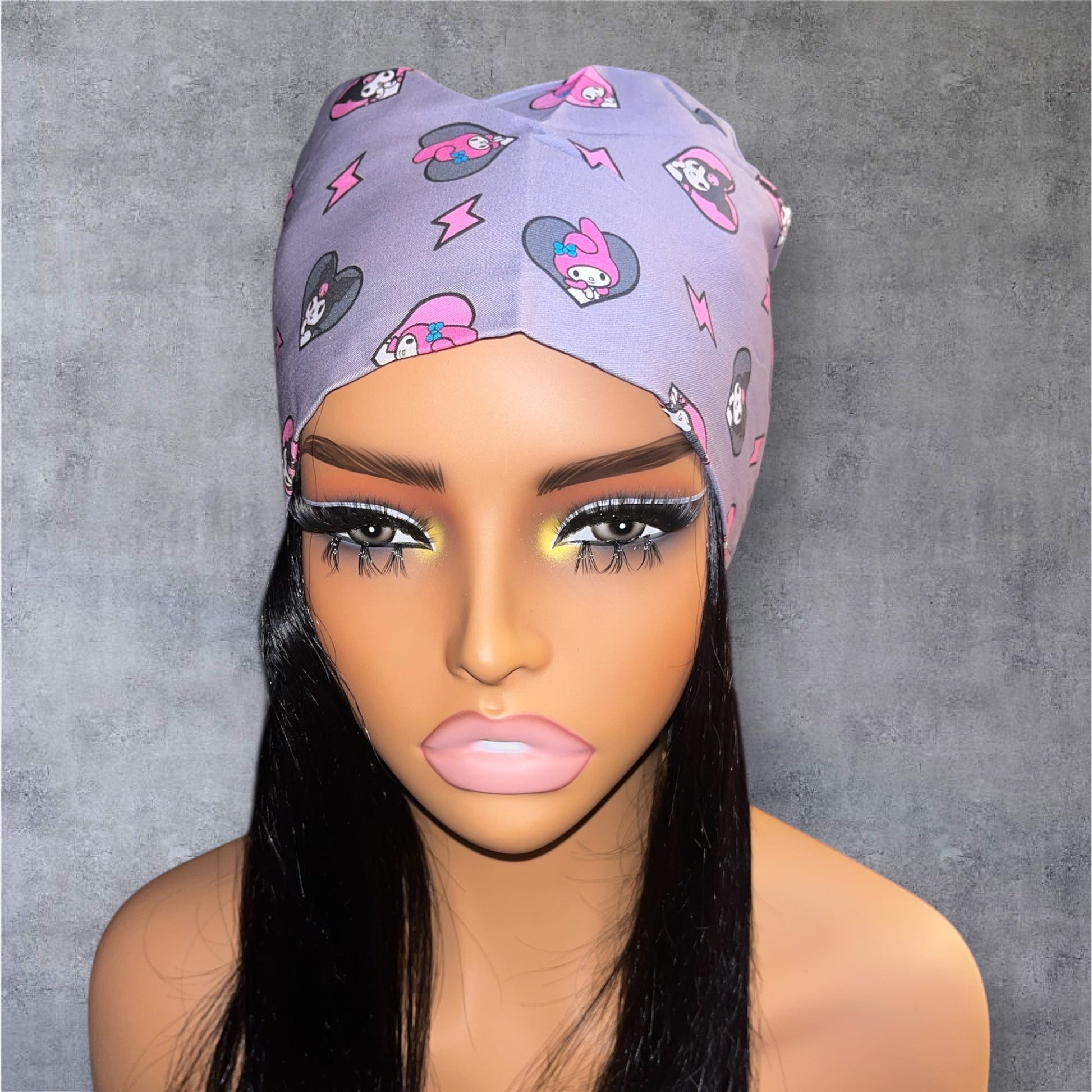 Satin - Lined Nurse Scrub Caps | Hello Kitty, Barbie, Powerpuff and Bratz Styles - Nursecaresuites - Online Healthcare BoutiqueScrub CapAdjustable Scrub CapAdjustable Tie Backaesthetic healthcare worker