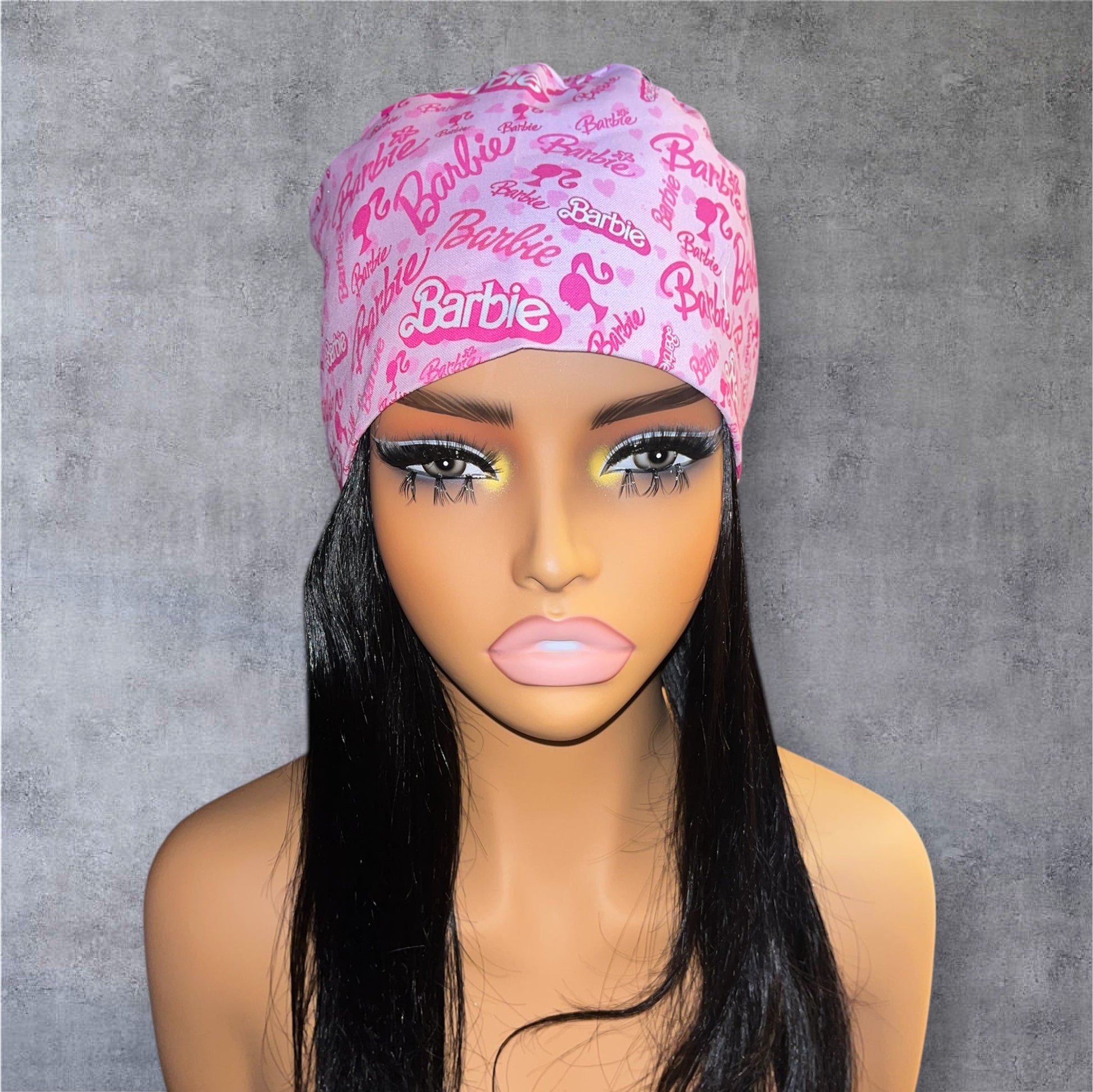 Satin - Lined Nurse Scrub Caps | Hello Kitty, Barbie, Powerpuff and Bratz Styles - Nursecaresuites - Online Healthcare BoutiqueScrub CapAdjustable Scrub CapAdjustable Tie Backaesthetic healthcare worker