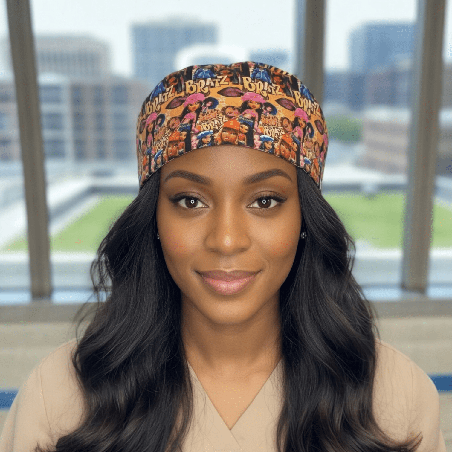 Satin - Lined Nurse Scrub Caps | Kawaii, Dollcore & Girl - Power Styles - Nursecaresuites - Online Healthcare BoutiqueScrub CapAdjustable Scrub CapAdjustable Tie Backaesthetic healthcare worker