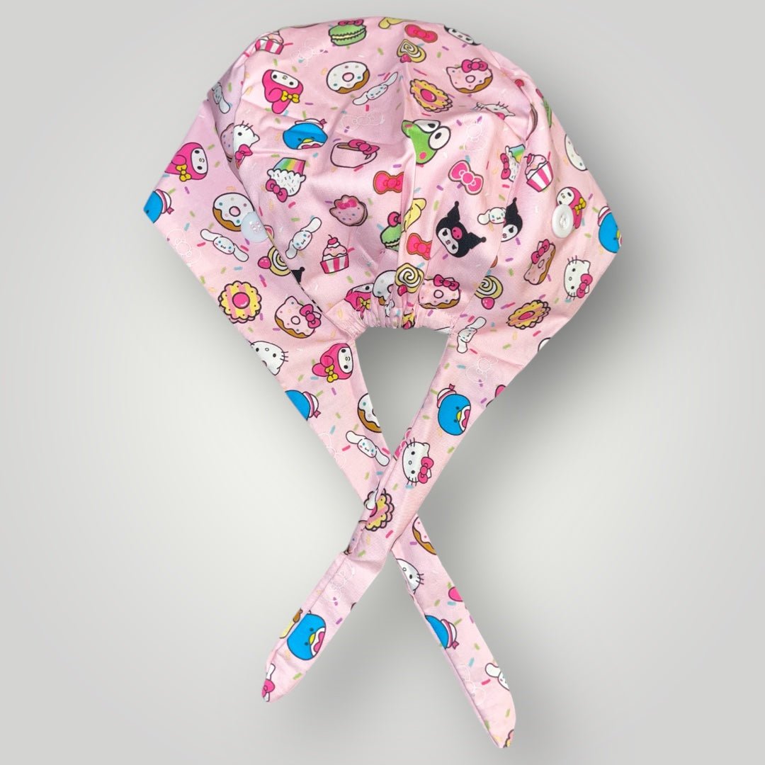 Satin - Lined Nurse Scrub Caps | Kawaii, Dollcore & Girl - Power Styles - Nursecaresuites - Online Healthcare BoutiqueScrub CapAdjustable Scrub CapAdjustable Tie Backaesthetic healthcare worker