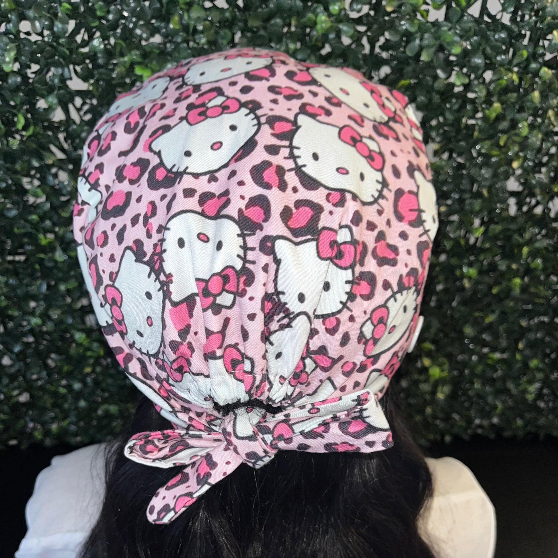 Satin - Lined Tie Back Scrub Caps | Hello Kitty, Barbie, Powerpuff and Bratz Styles - Nursecaresuites - Online Healthcare BoutiqueScrub CapAdjustable Scrub CapAdjustable Tie Backaesthetic healthcare worker