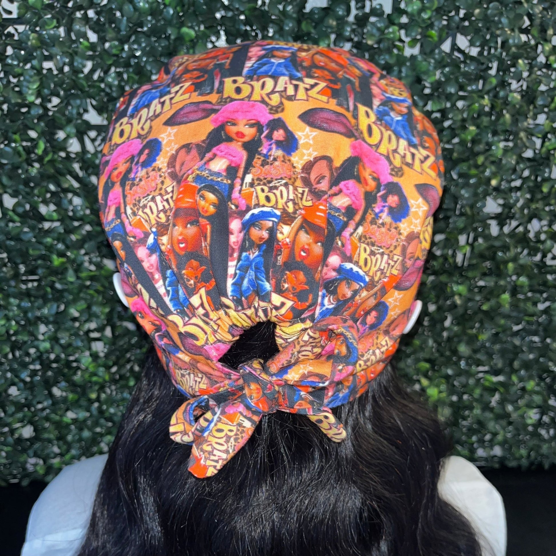 Satin - Lined Tie Back Scrub Caps | Hello Kitty, Barbie, Powerpuff and Bratz Styles - Nursecaresuites - Online Healthcare BoutiqueScrub CapAdjustable Scrub CapAdjustable Tie Backaesthetic healthcare worker