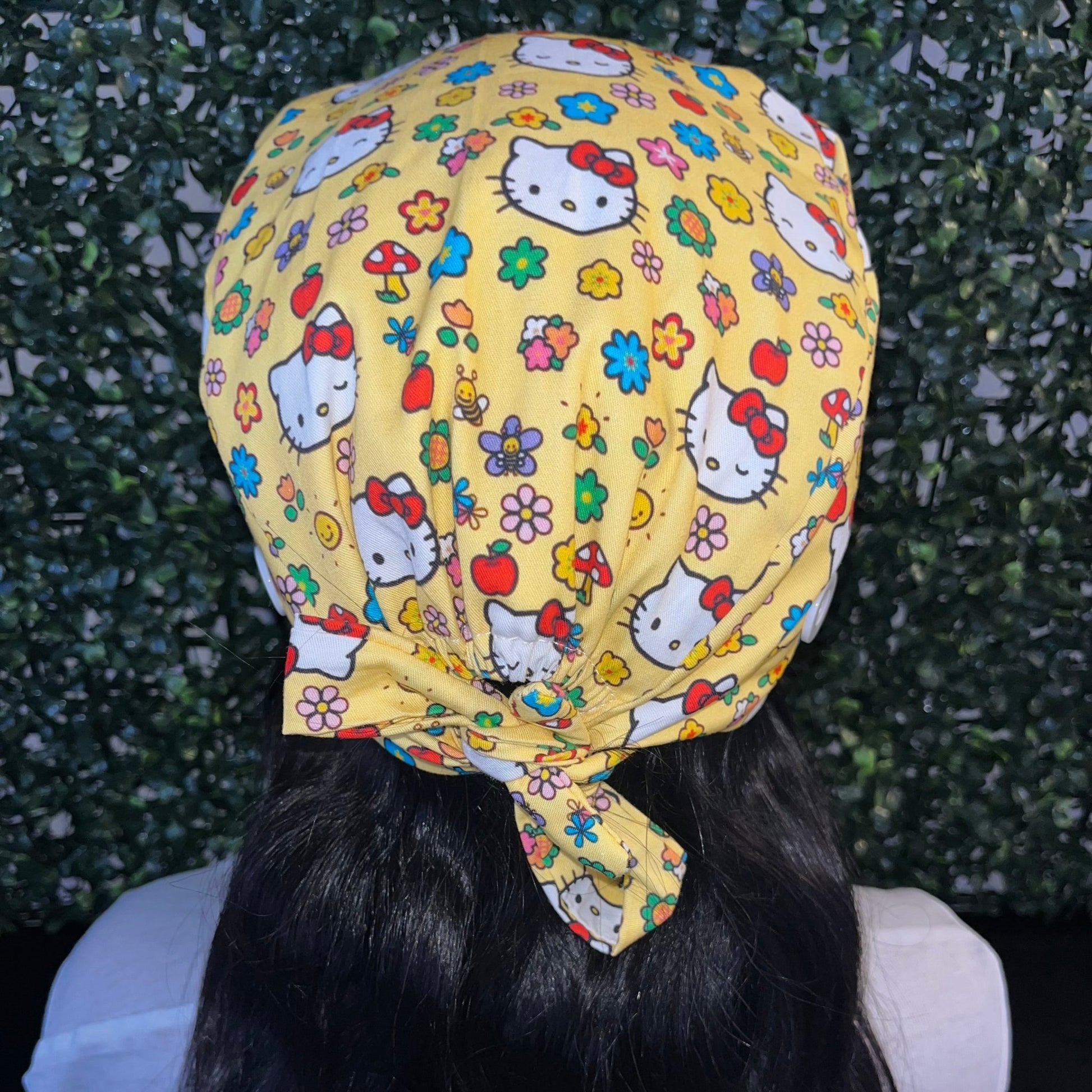 Satin - Lined Tie Back Scrub Caps | Hello Kitty, Barbie, Powerpuff and Bratz Styles - Nursecaresuites - Online Healthcare BoutiqueScrub CapAdjustable Scrub CapAdjustable Tie Backaesthetic healthcare worker
