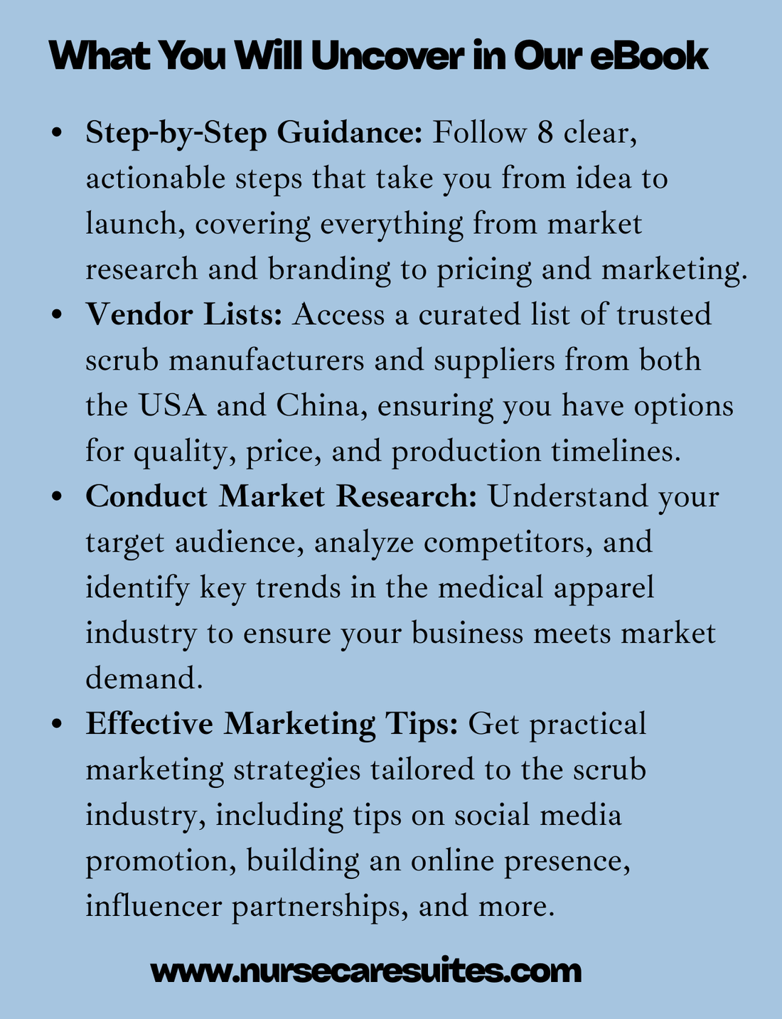 The Scrubpreneur's Guide: 8 Easy Steps to Launching Your Medical Scrub Business - Nursecaresuites - Online Healthcare BoutiqueE - bookbusiness start upCnaebook