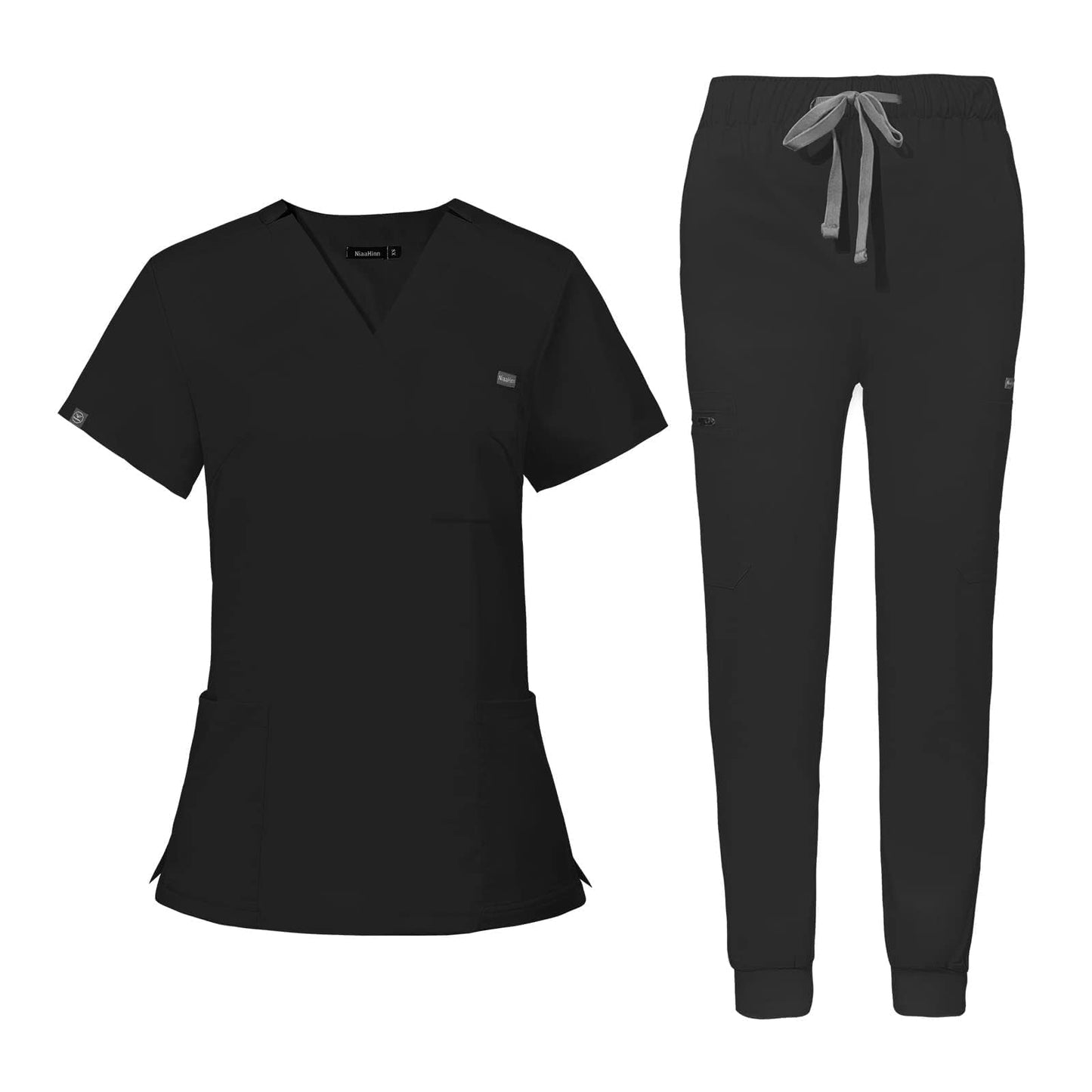 V - Neck Jogger Scrub Set - Nursecaresuites - Online Healthcare BoutiqueB0BS16KLB3