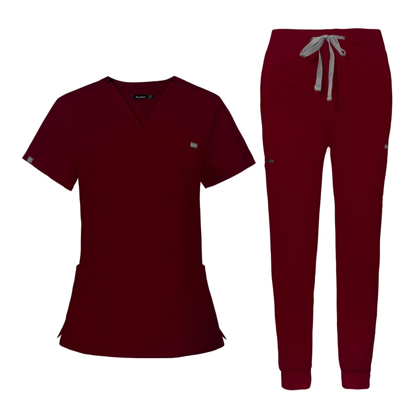 V - Neck Jogger Scrub Set - Nursecaresuites - Online Healthcare BoutiqueB0BS165RJL