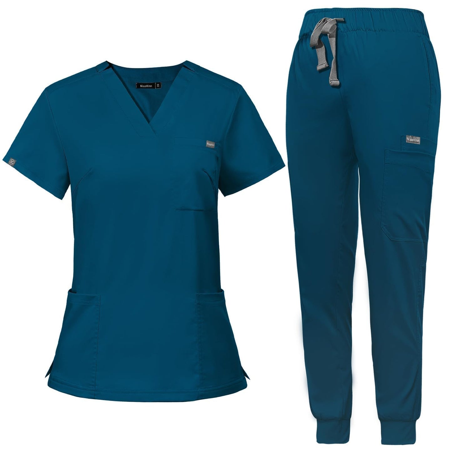 V - Neck Jogger Scrub Set - Nursecaresuites - Online Healthcare BoutiqueB0CP3KFMCW