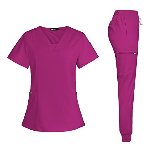 V - Neckland Jogger Scrub set - Nursecaresuites - Online Healthcare BoutiqueB0B316WMJR