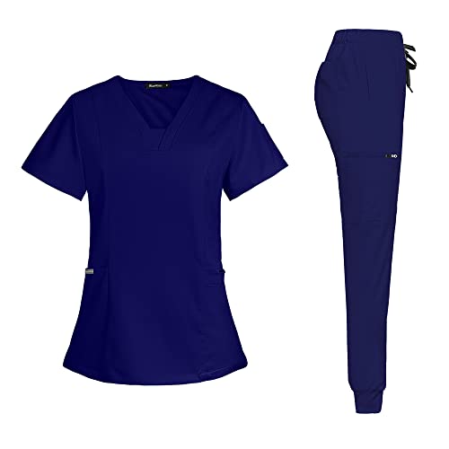 V - Neckland Jogger Scrub set - Nursecaresuites - Online Healthcare BoutiqueB0B31717TR