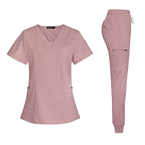 V - Neckland Jogger Scrub set - Nursecaresuites - Online Healthcare BoutiqueB0B315JQ3T