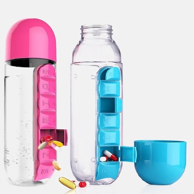 Pill Organizer Water Bottle - Nursecaresuites - Online Healthcare Boutique