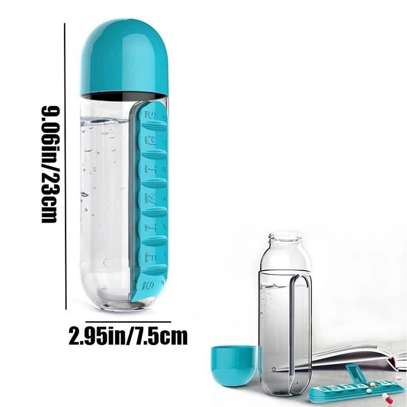 Pill Organizer Water Bottle - Nursecaresuites - Online Healthcare Boutique