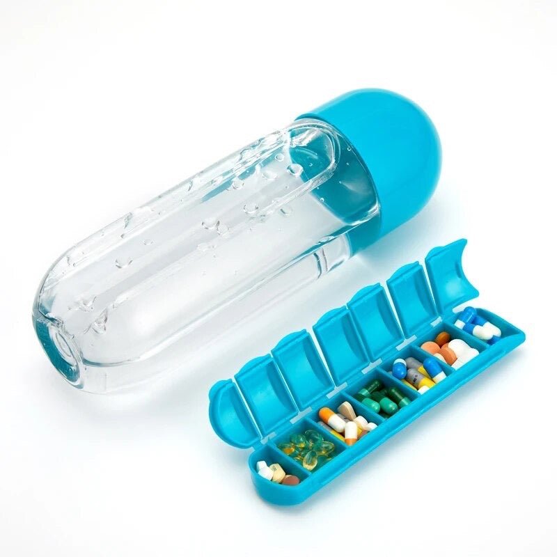 Pill Organizer Water Bottle - Nursecaresuites - Online Healthcare Boutique